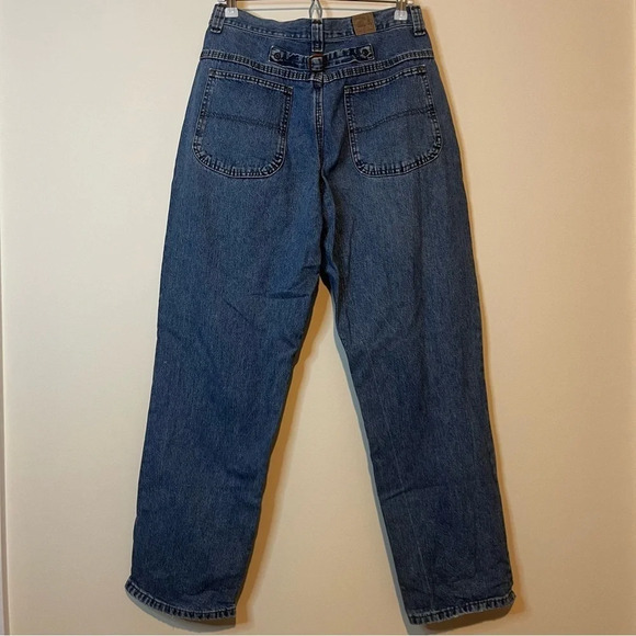 VTG RIDERS Mom Style Y2K High Waisted 100% Cotton Light Wash Jeans - Picture 5 of 9